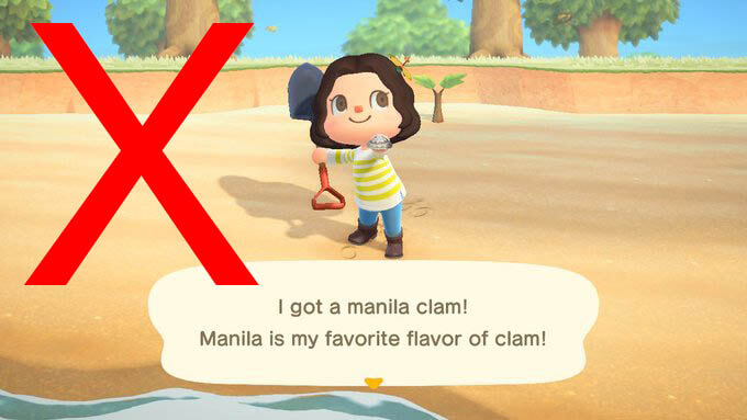 PETA urges ‘Animal Crossing’ players not to dig up clams in the video game.