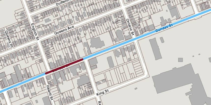 Work has begun on Dundas Street, between English Street and Rectory Street.