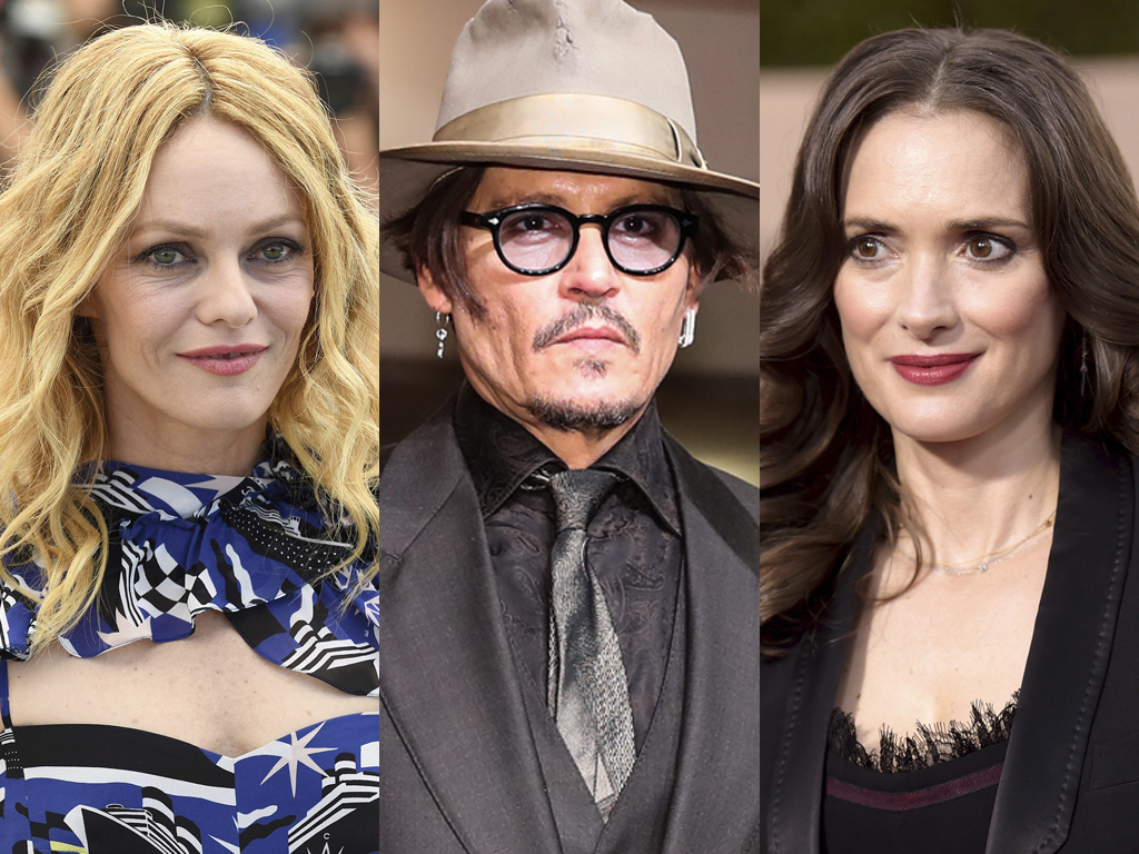 Vanessa Paradis, Johnny Depp and Winona Ryder.