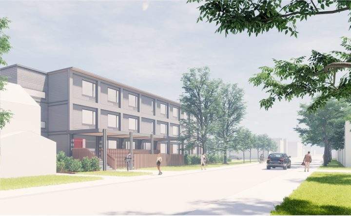 An artist rendering of the 150 Harrison site. 