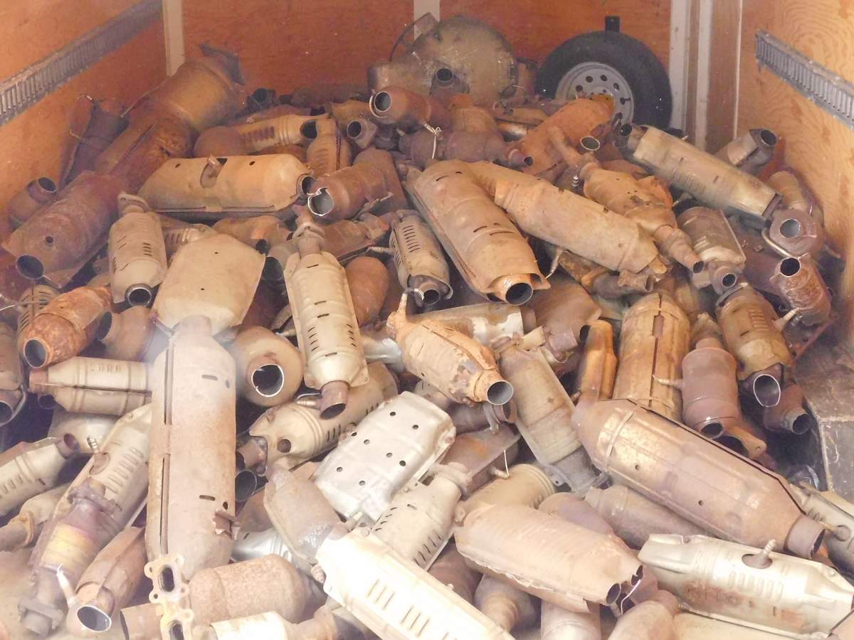 A total of 426 stolen catalytic converters were recovered in Edmonton during an arrest last year.