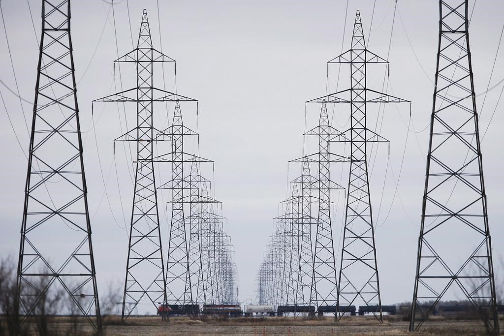 Manitoba Hydro power lines.