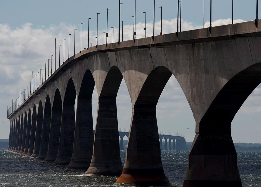 The Conferation Bridge is viewed from Borden-Carleton, P.E.I. on Friday, Sept. 27, 2013.