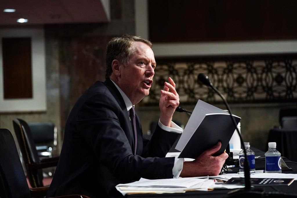 Former U.S. Trade Representative Robert Lighthizer, seen here speaking to a Senate Finance Committee in June 2020, was a supporter of tariffs during Donald Trump's first term as President.