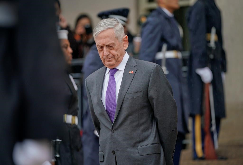 Jim Mattis in 2018 when he was still Secretary of Defence.