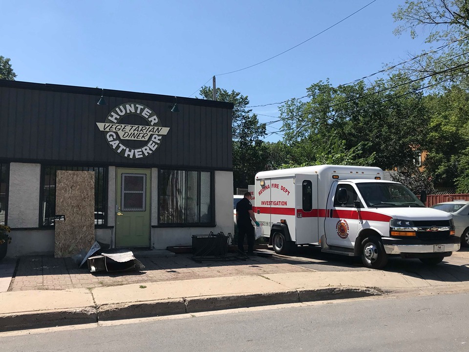 Regina fire are still on scene as of 12 p.m. Thursday.