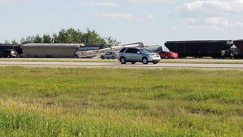 Several train cars derailed near Deacons Corner Thursday.