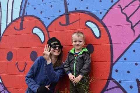 Eden Standing and her 4-year-old son Beck pose for a photo in Kelowna