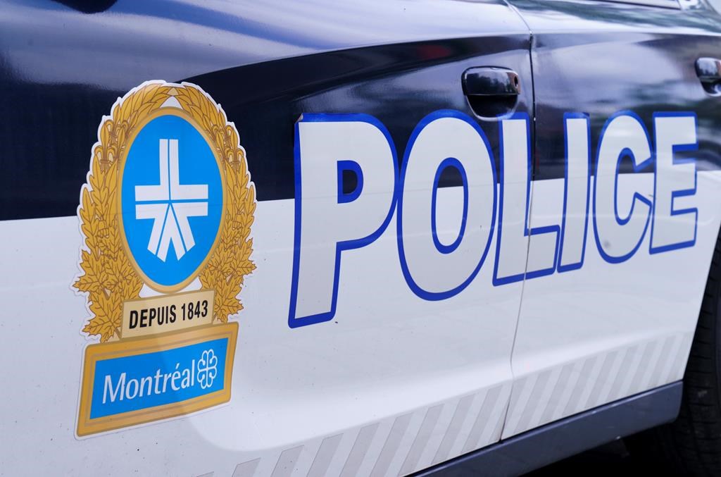 The Montreal police logo is seen on a police car in Montreal on Wednesday, July 8, 2020.