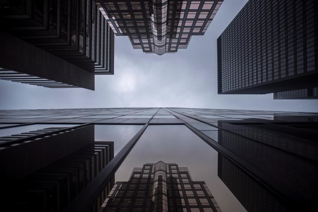 Bank buildings are photographed in Toronto's financial district on June 27, 2018. CEOs representing more than 450 Canadian organizations, including three of Canada's big banks, have signed up to support the BlackNorth Initiative against systemic racism. THE CANADIAN PRESS/ Tijana Martin.