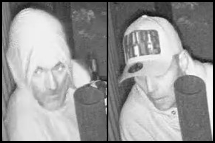 Police are looking for two men who broke into a vet clinic in Trochu, Alta., on Monday, July 6, 2020, stealing more than $2,000 worth of antibiotics.