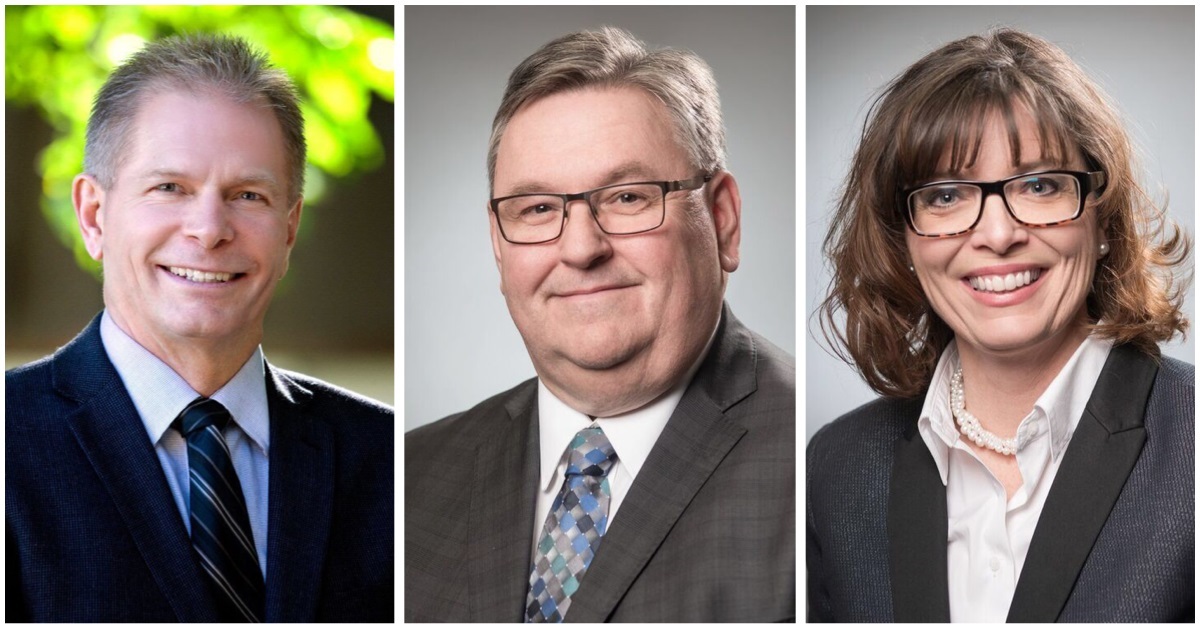From left to right: Moose Jaw city councilors, Brian Swanson, Scott McMann and Crystal Froese. The three councilors are being sued by a former city employee.