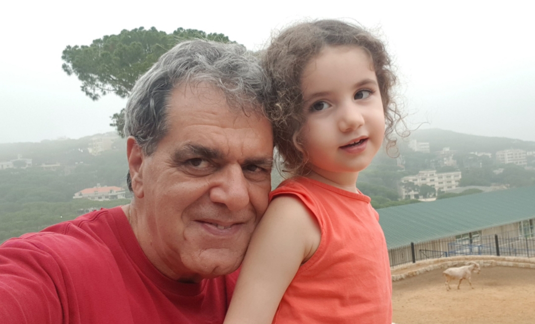 Michel Awad with his granddaughter Alexandra.