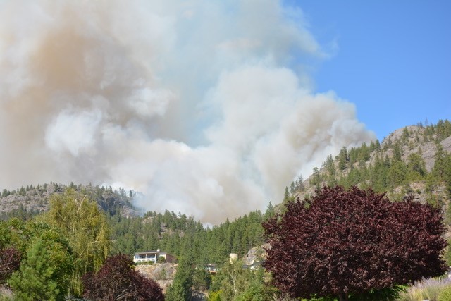 Another view of the fire.