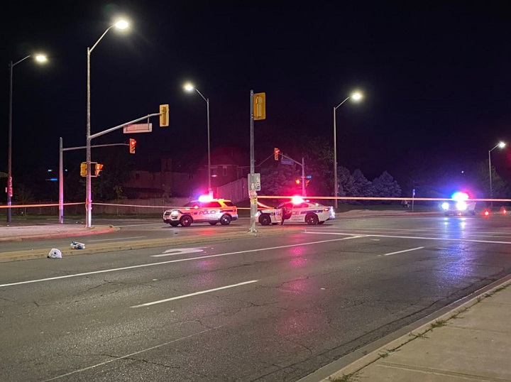 A photo of police on scene.