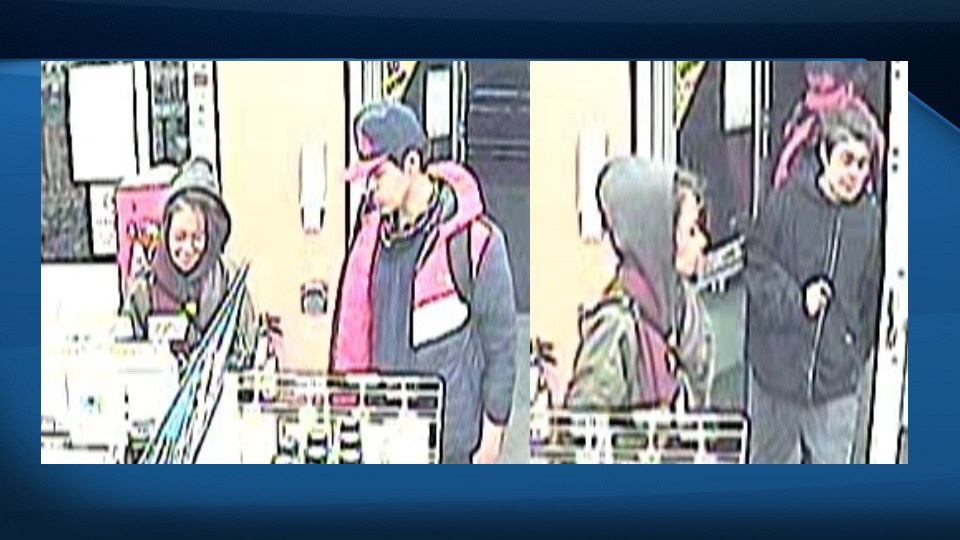 A woman, pictured with two different men. All three people are of interest to police, following an incident that led to a man's death. 