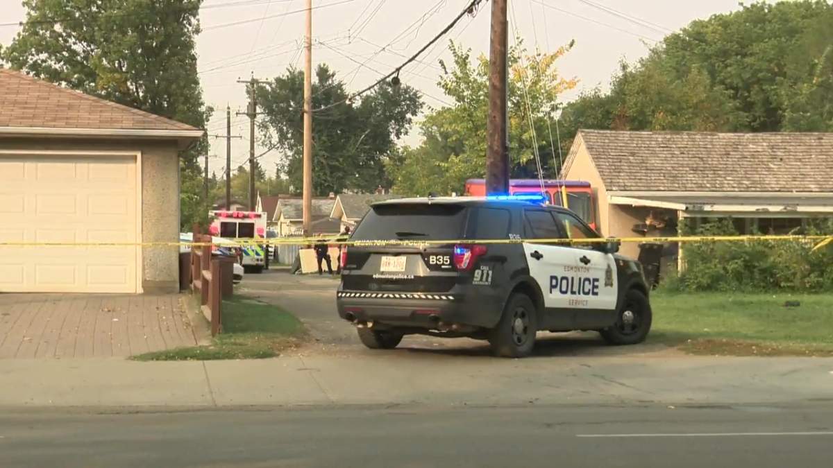 Edmonton police responded to a gun complaint at a home near 118th Avenue and 68th Street on Sept. 18, 2020.