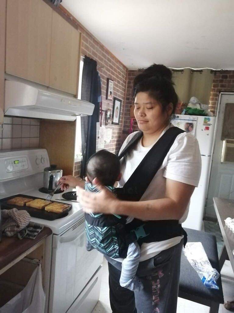 Joyce Echaquan with her baby