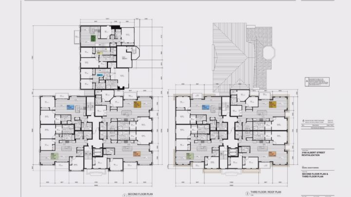 Proposed plans for the Cook Residence at 3160 Albert St.