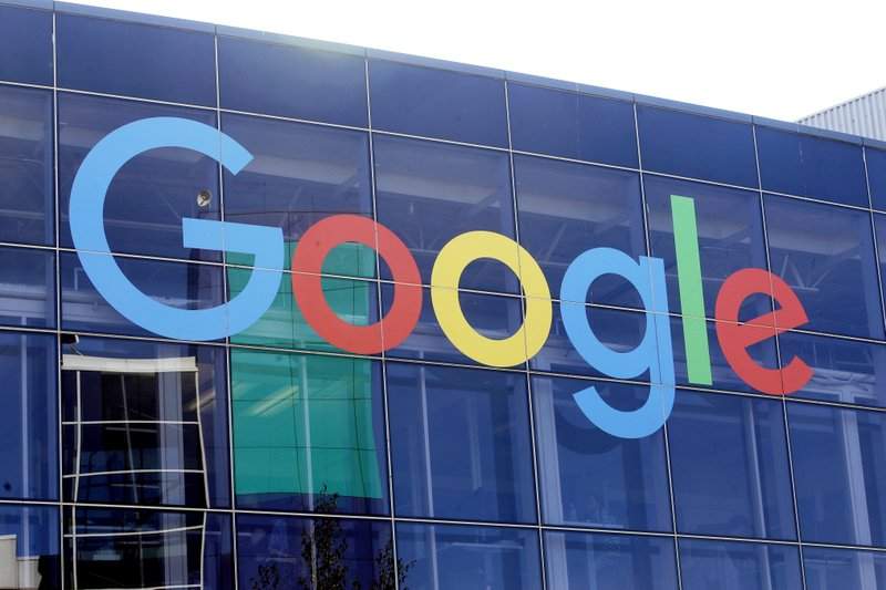 In this Sept. 24, 2019, file photo a sign is shown on a Google building at their campus in Mountain View, Calif. Google Canada is hoping to expand its operations in Quebec. Monday, May 10, 2021.