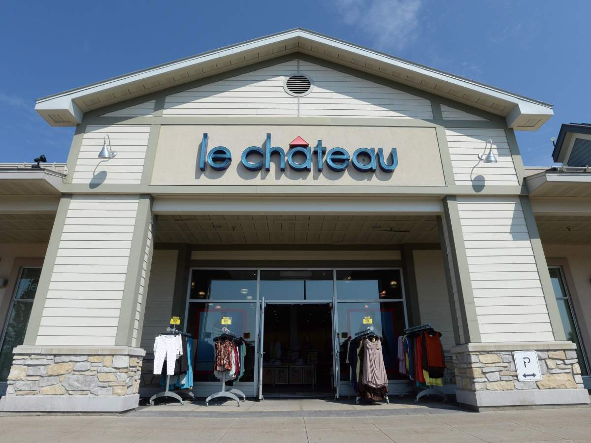 A Le Château retail store is shown in Montreal on Wednesday July 13, 2016. Le Château is liquating its merchandise in store and online after filing for bankruptcy last month. Monday, Nov. 2, 2020.
