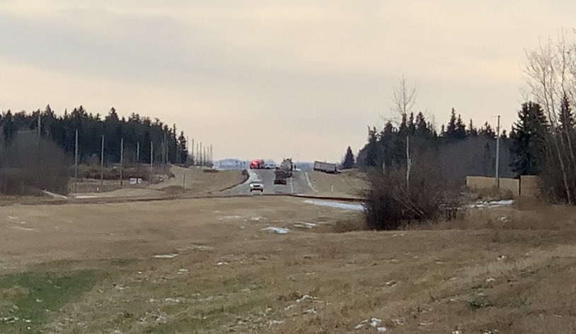 A collision about 10 kilometres north of Gibbons, on Highway 28 and Township Road 572, on Tuesday, October 20, 2020.