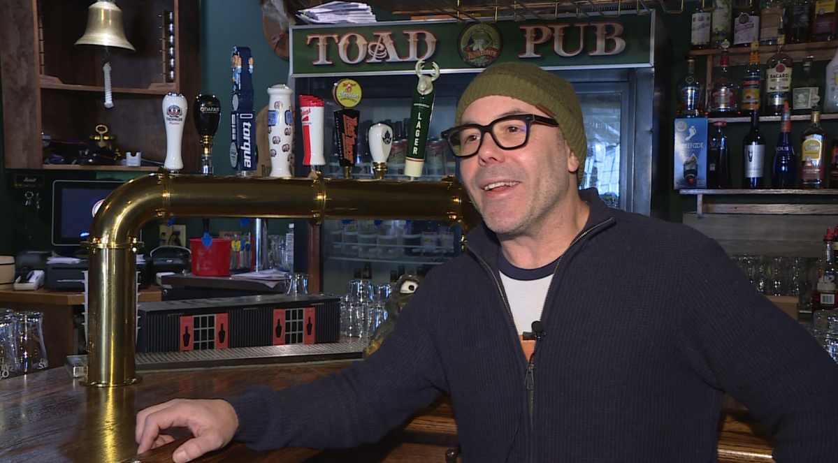 Kevin Monk, a co-owner of the Toad Pub on Osborne Street.