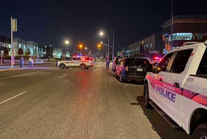 The scene of the collision in Vaughan on Friday.