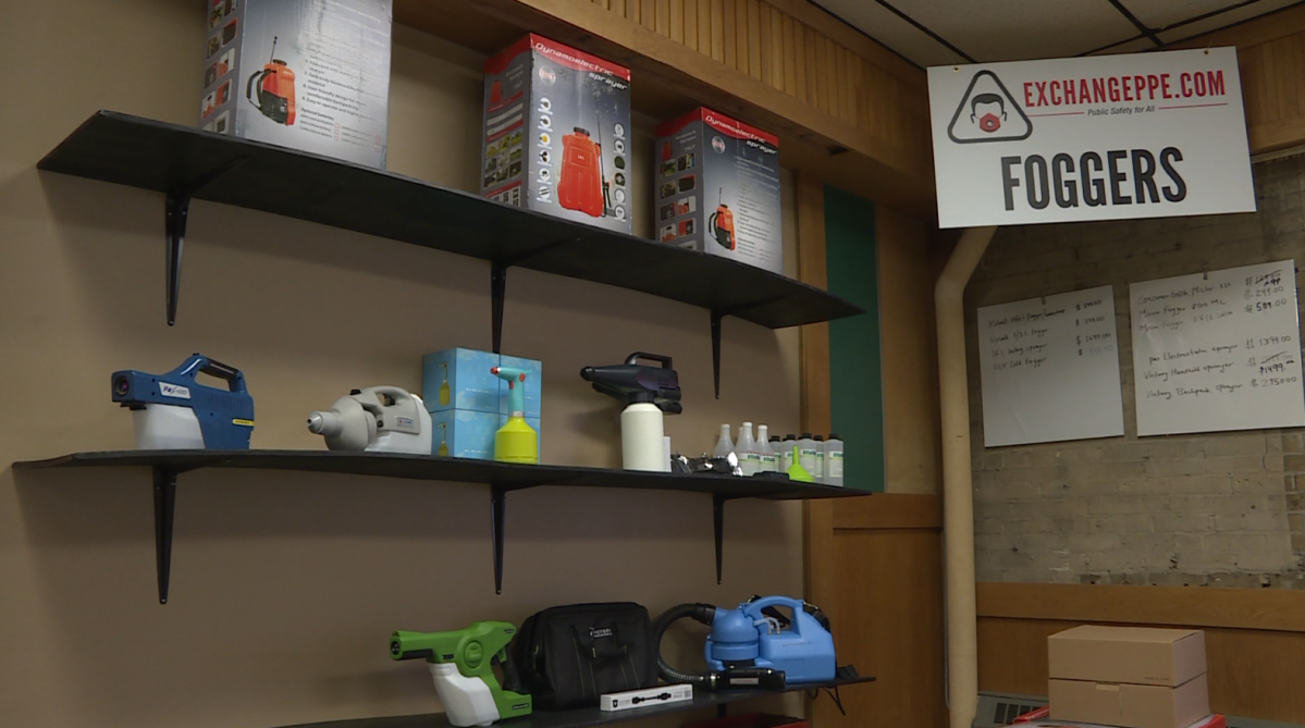 The collection of foggers available for purchase at Exchange PPE.