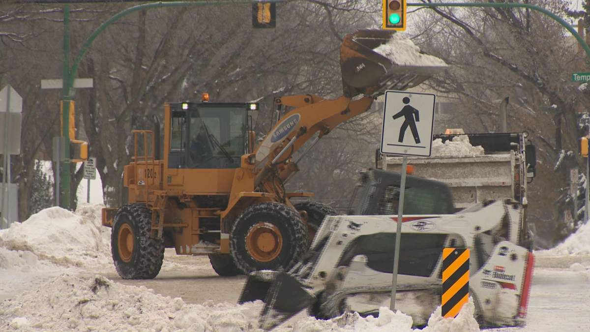Saskatoon city officials said crews were ahead of schedule and snow should be cleared from streets by next Friday.