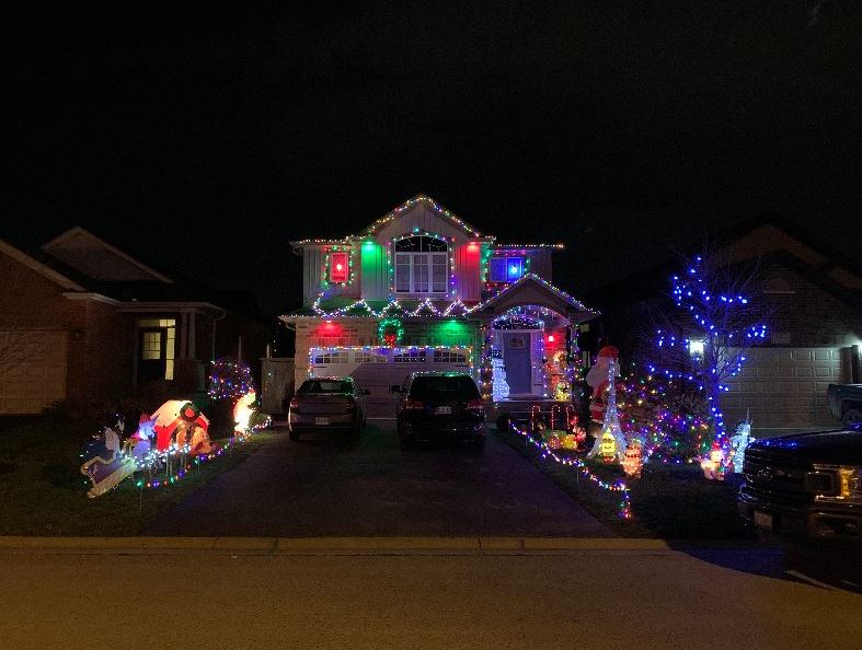 The Webers have their lights on at 2034 Rollingacres Dr. from 5:30 p.m. to 10:30 p.m. every night.