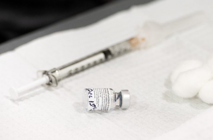 The Pfizer-BioNTech COVID-19 vaccine in Edmonton, Alta. on Tuesday, December 15, 2020.
