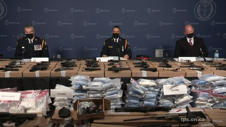 Toronto police announced the seizure during a news conference Wednesday afternoon.