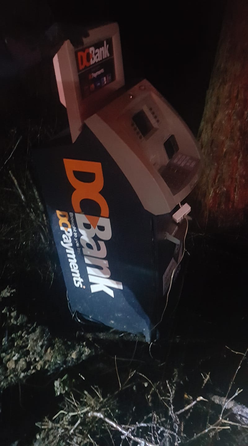 A photo of the ATM that was found on Postill Lake Road in Kelowna on Tuesday night.