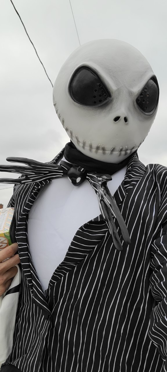 London man dresses up as Jack the Skeleton from Nightmare before Christmas