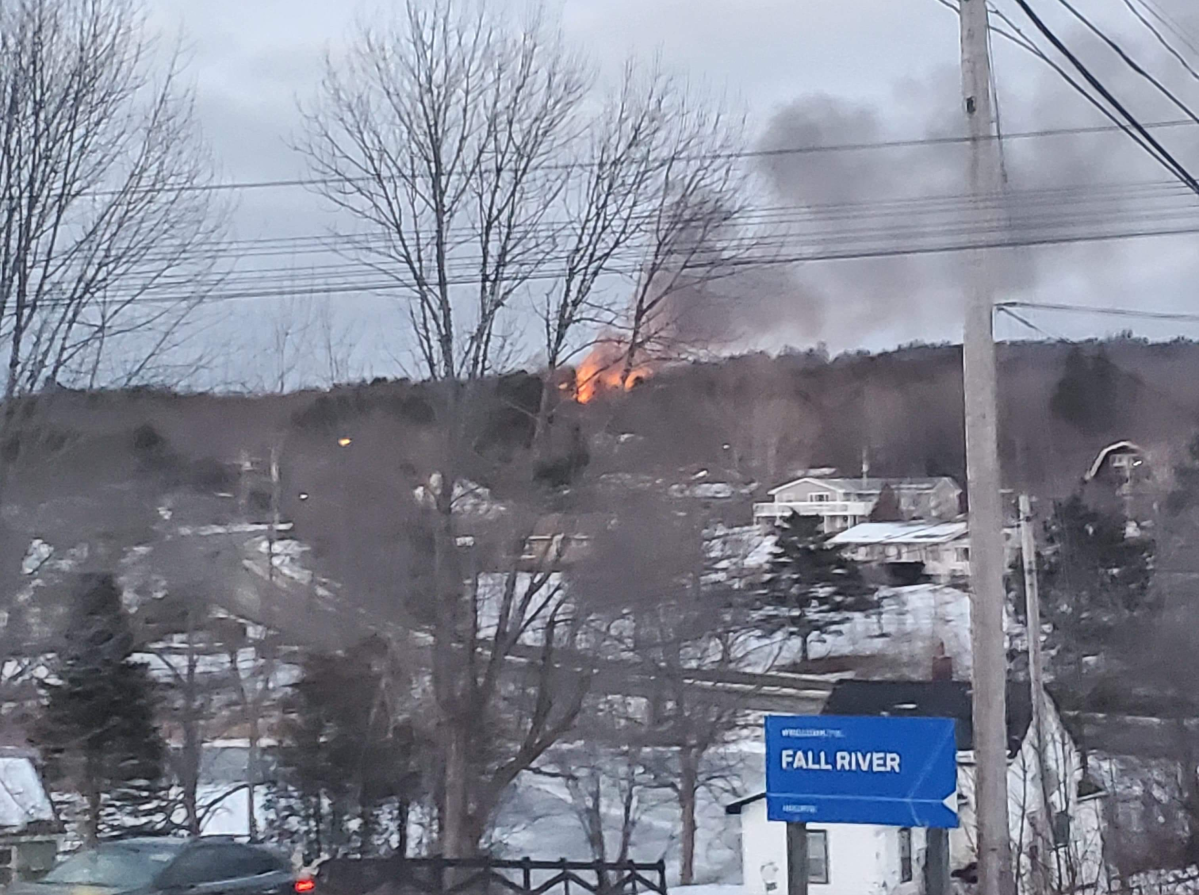 An abandoned house in Fall River, N.S., went into flames on Wednesday afternoon. 