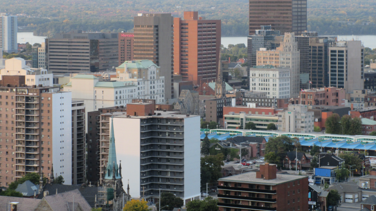 Hamilton's skyline as seen from Sam Lawrence Park in 2020.