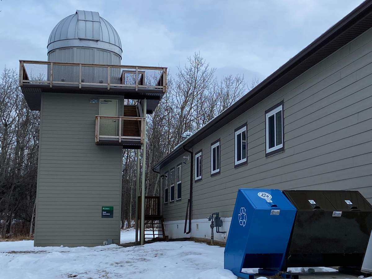 The University of Alberta Hesje Observatory at Miquelon Lake Provincial Park.