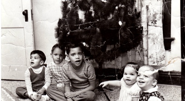 Tim Hague and his siblings. 