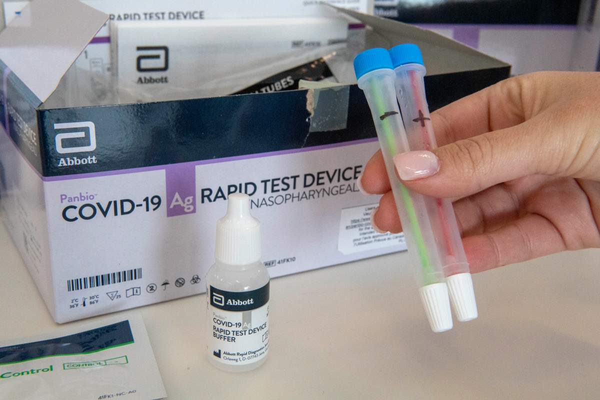 Covid-19 Rapid Test Device kits at Humber River Hospital in Toronto on Tuesday November 24, 2020.