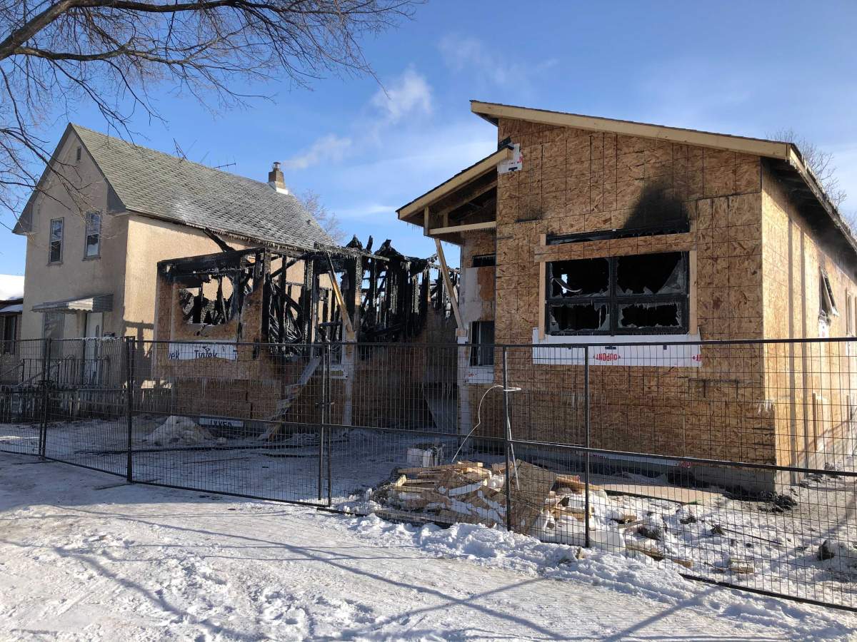 These two houses that are under construction are expected to be complete losses from the WFPS.