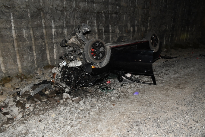 A Black Honda Civic was destroyed following a dramatic police chase on Highway 401 in Kingston last year. 