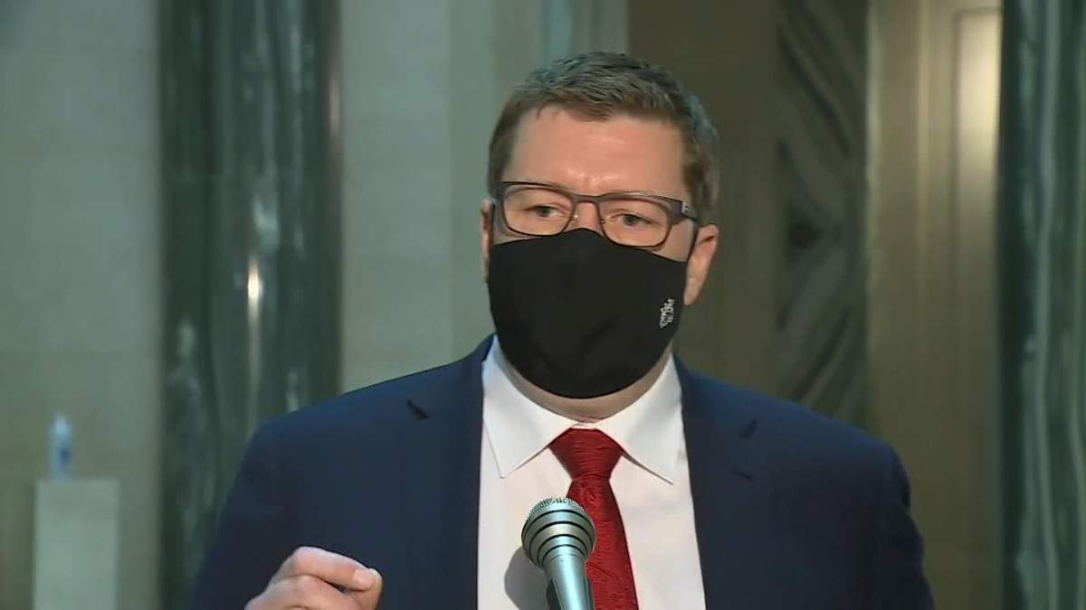 Premier Scott Moe told reporters on Friday what he was looking for in the federal government's budget, including full-funding partnership for health-care.