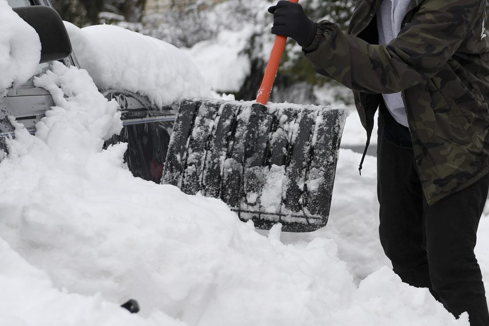 shovelling snow