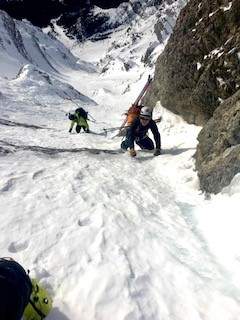 On Feb. 18, 2021, Andrew Wexler, Justen Bruns and Kevin Rohn skied the east face of Cascade Mountain, Alta.