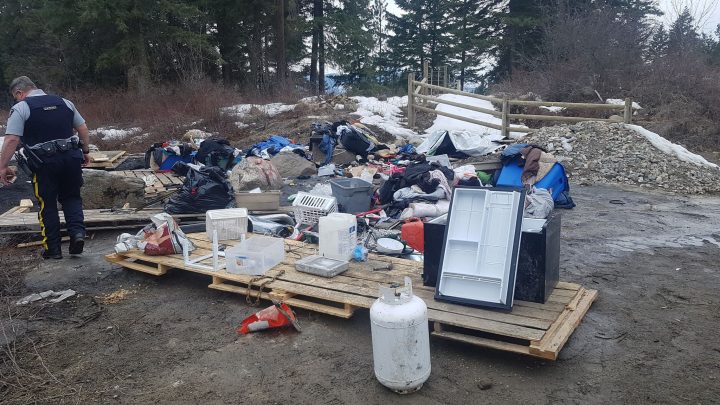 RCMP investigating the abandoned camp found up Beaver Lake Road.