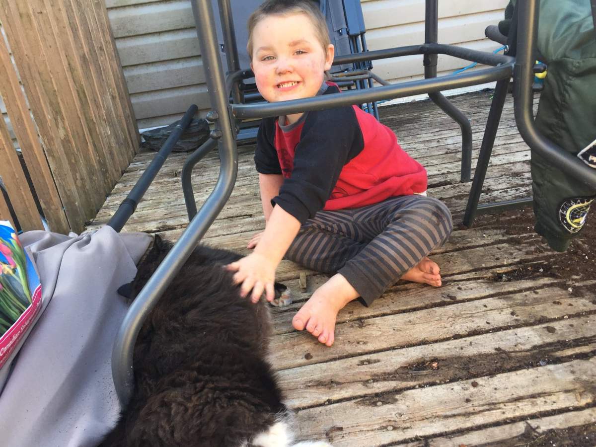 Dylan Ehler is seen at his home in Truro.