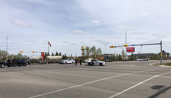 Regina police say the pedestrian involved in a collision with a semi-truck at the intersection of Prince of Wales Drive and Victoria Avenue on May 31 has died. 