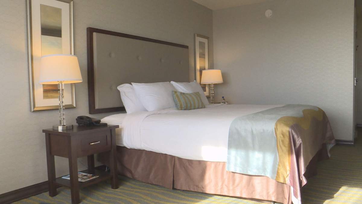 A file photo of a hotel room.