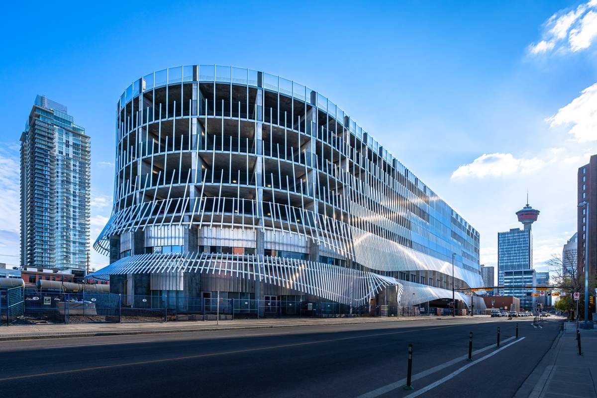 Calgary's new Platform Innovation Centre and parkade, in an undated photo.